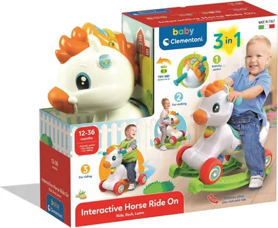 Produktbild von Rainbow Rider Interaktives Schaukelpferd 3 in 1 Clementoni