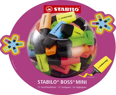 Obrázek produktu pro Zvýrazňovač STABILO BOSS MINI, 50 kusů v balení