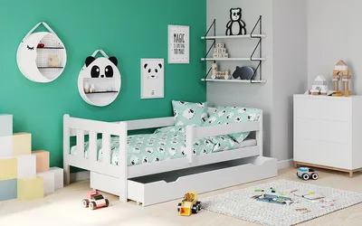 Produktbild von Halmar Einzelbett aus Holz mit Lattenrost Marinella 80 - weiß