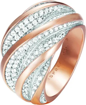 Produktbild von Esprit Collection Damen Ring Silber Rosé Zirkonia Melina Gr.19 ELRG92461A190