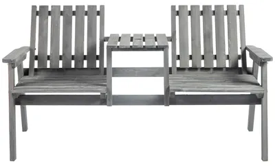 Produktbild von Outsunny Gartenbank mit Tisch Gartenmöbel mit Regenschirmloch Sitzbank Balkon