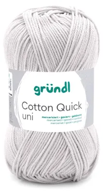 Produktbild von Gründl Baumwolle quick uni,50g.100%Baumwolle,mercerisiert,Häkel- u. Strickgarn,50g / 125 m,NS 3-4 150 lichtrau