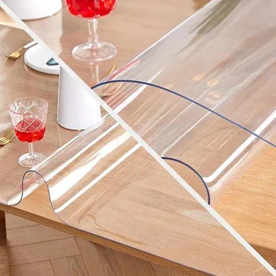 Produktbild von Tischschutzfolie - Transparente PVC Folie - 65 x 135 cm - Dicke 1 mm