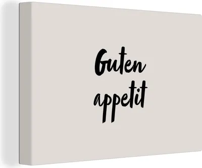 Obrázek produktu pro OneMillionCanvasses® - Obraz na plátně - 140x90 cm, Citáty - Přísloví - Dobrou chuť, Nástěnné umění tisk nástěnné dekorace - Fotografie na plátně - Obraz na dřevěném rámu