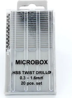 Zdjęcie produktu dla Krick Microbox 20 wierteł HSS 0,3-1,6 mm metrycznych