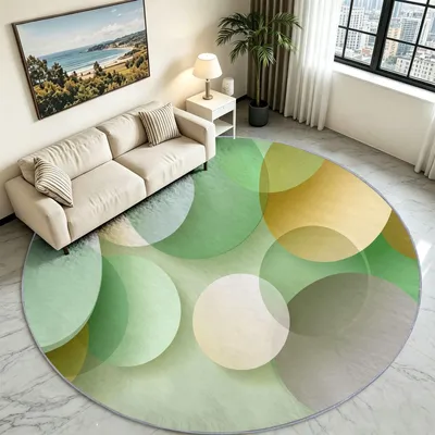 Obrázek produktu pro Průtokový koberec, průměr 160 cm, s protiskluzovou podložkou