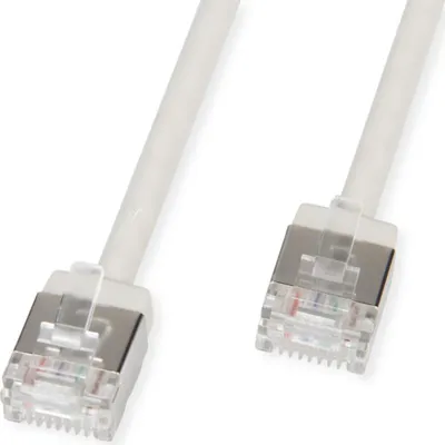 Image de ROLINE Câble patch U/FTP Cat.6A ultra court RJ45 gris 5m