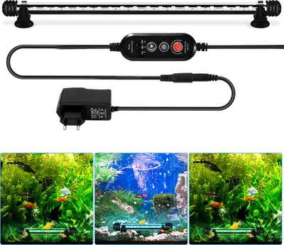 Obrázok produktu pre TolleTour 73cm LED akvárium osvetlenie IP67 vodotesné RGB svetlo stmievateľné Fish Tank podvodné lampy