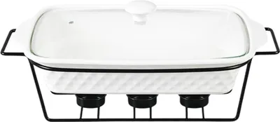 Produktbild von Maestro rechteckiger Speisenwärmer, weiß, 40 cm, 2,5 l | MR-11659-73