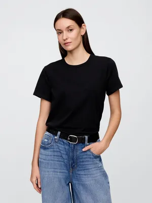 Produktbild von Gap Baumwoll T-Shirt mit Rundhalsausschnitt, kurzen Ärmeln, geradem Schnitt, XS
