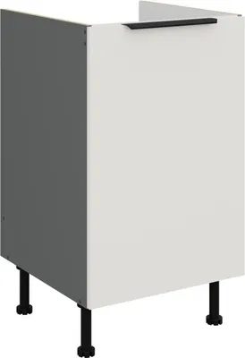 Produktbild von LUNARA Unterschrank für Spüle – Breite 50 cm, weiß/anthrazit