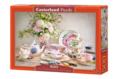 Obrázok produktu pre Castorland Zátišie s porcelánom a kvetmi, puzzle 500 dielikov