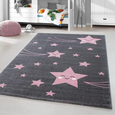 Obrázok produktu pre Homebyhome Detský koberec do detskej izby – moderné vzory pre dievčatá, obdĺžnikový aj okrúhly tvar, mäkký a pohodlný, rozmery: 160 × 230 cm