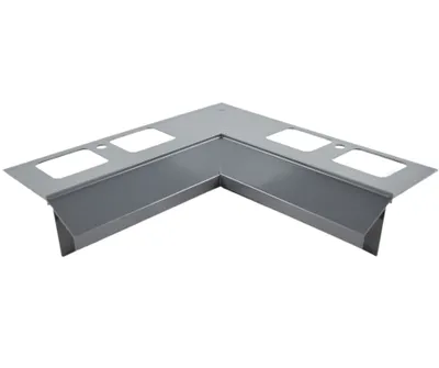 Zdjęcie produktu dla Renoplast Profil okapowy aluminiowy K100R, Do posadzki klejonej na tarasy i balkony, Kąt wewnętrzny 90°, Grafit