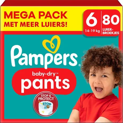 Produktbild von Pampers Baby Dry Pants - Größe 6 - Mega Pack - 80 Stück - 14/19 kg