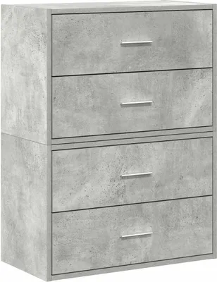 Produktbild von Schränke mit 2 Schubladen 2 Stk. Betongrau 60x31x40 cm