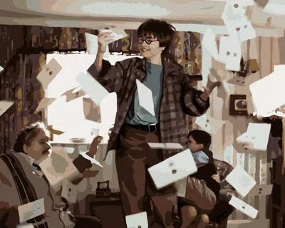 Zdjęcie produktu dla Zuty - Painting by Numbers - HARRY POTTER CHYTA DOPISY, 40x50 cm, naciągnięte płótno na ramę