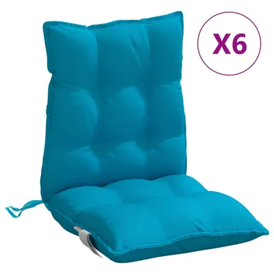 Produktbild von vidaXL Niedriglehner-Auflagen 6 Stk. Hellblau Oxford-Gewebe