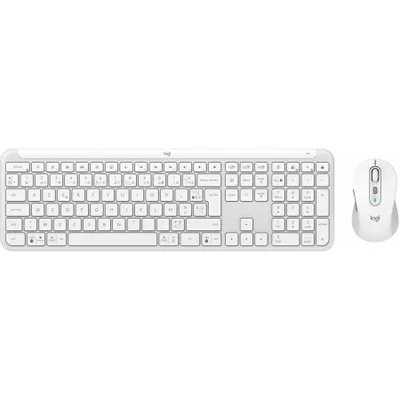 Produktbild von Logitech Signature Slim Combo MK950 - Kabellos - RF Wireless + Bluetooth - Scherenschalter - AZERTY - Wei