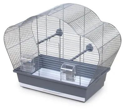 Produktbild von Vogelkäfig Beta Chrom/Grau Vogelheim für Sittiche & Vögel 56x28x44cm