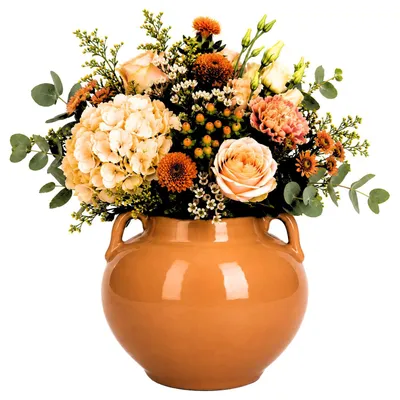 Produktbild von Atmosphera Vase Aquilos - glanzend - terrakotta - D18 x H17 cm - Keramik - Blumenvase