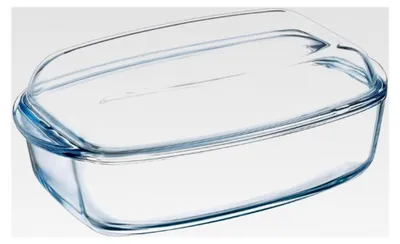 Produktbild von Rechteckiger Kochtopf aus Glas, 6,5 l, transparent