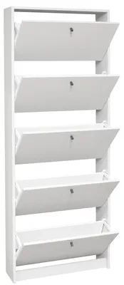 Produktbild von Schuhkipper Flap Weiß - fünf Klappen, ca. 60 x 168 cm