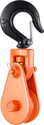 Zdjęcie produktu dla Bloczek linowy VEVOR 2 T z hakiem obrotowym, wciągarka linowa dla leśnictwa, lina stalowa 3/8", bloczek do holowania i odzyskiwania przyczep, wciągarki do transportu samochodów