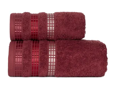 Obrázek produktu pro Bavlněná froté osuška s bordurou LUXURY 70x140 cm, vínová, 500 gr Mybesthome