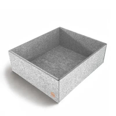 Produktbild von Aufbewahrungsbox CLEAN Filz 55 x 45 x 15 cm ohne Deckel in hellgrau meliert
