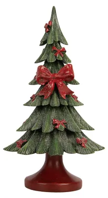 Produktbild von Clayre & Eef Weihnachtsdekorationsfigur Weihnachtsbaum Ø 14x26 cm Grün Kunststoff