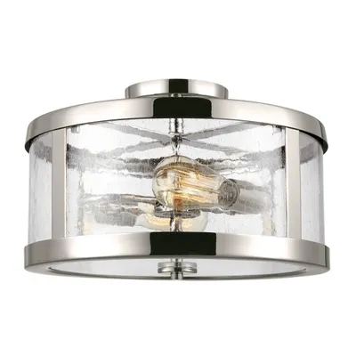Produktbild von Elstead Harrow Deckenleuchte E27 2-fach 26cm Poliertes Nickel