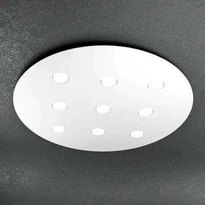 Produktbild von Moderne Runde Deckenleuchte Wolke Metall Weiß 9 Lichter Gx53
