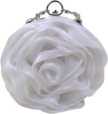 Productafbeelding van Fioeyr dames satijnen bloemen clutch, elegant, geschikt voor feestjes, gala's, bruiloften en andere gelegenheden. Handtas