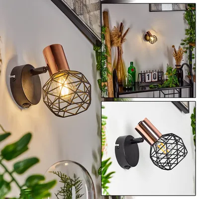 Produktbild von Torano »Torano« 1-flammige Lampe aus Metall in Schwarz und Kupfer