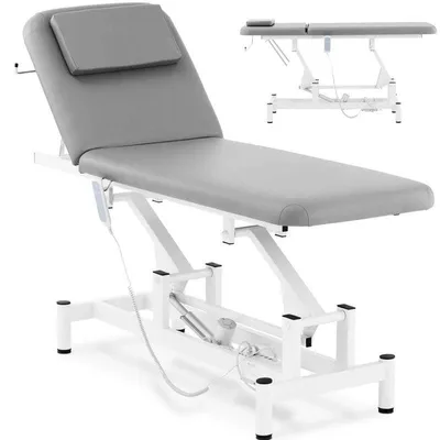 Image de Table de massage électrique, lit de soin réglable, capacité de charge de 150 kg, en gris élégant