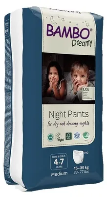 Productafbeelding van Bambo Nature Bambo Dreamy Night Pants 4-7 Jaar (10 stuks)
