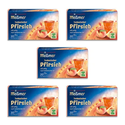 Produktbild von Meßmer Ländertee Toskanischer Pfirsich, Früchtetee, 5x 20 Teebeutel