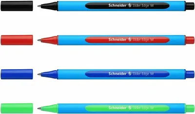 Produktbild von Schneider Kugelschreiber Slider Edge M - 4er-Set schwarz, rot, blau, grün