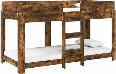 Produktbild von vidaXL Etagenbett für Kinder Räuchereiche 100 x 200 cm Holzwerkstoff