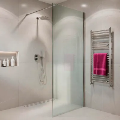 Zdjęcie produktu dla Kabina prysznicowa Walk-in Grace CHR 90 szkło transparentne 8 mm profile chrom KERRA