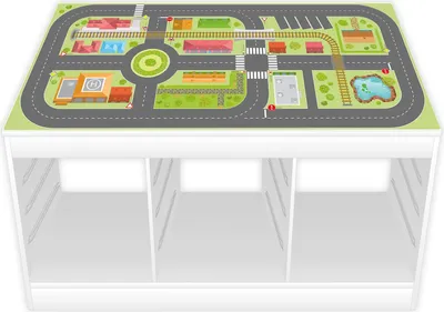 Produktbild von Spielfolie/ Möbelfolie für IKEA TROFAST Stadtleben Aufkleber Sticker Kinderzimmer Spieltisch (Möbel nicht inklusive)