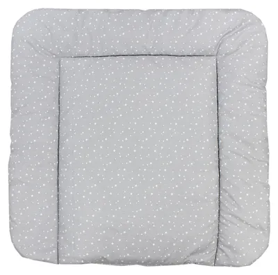 Image de Matelas à langer TupTam avec housse en coton à motifs, couleur : petites étoiles / gris, dimensions : 70 x 70 cm