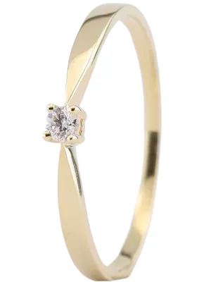 Produktbild von MIAMAR 1167149 Damen Ring 14 Karat (585) Gelbgold Gold weiß 54 (17.2)