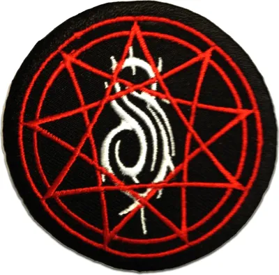 Produktbild von Slipknot Stern Logo - Aufnäher, Bügelbild, Aufbügler, Applikationen, Patches, Flicken, Zum Aufbügeln, Größe: Ø 7,7 cm