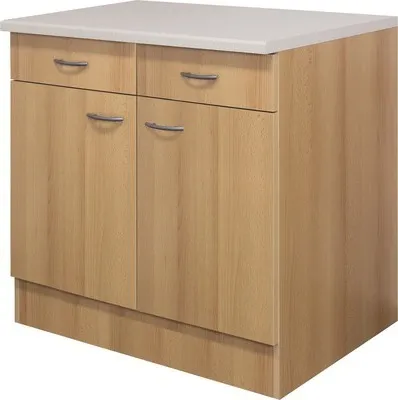 Obrázok produktu pre Kuchynská skrinka dolná s dvierkami Flex Well Nano/Ischia šírka 100 cm Imitácia buk