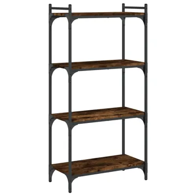 Zdjęcie produktu dla vidaXL Regał 4 półki dąb wędzony 60x30x120 cm materiał drewnopochodny