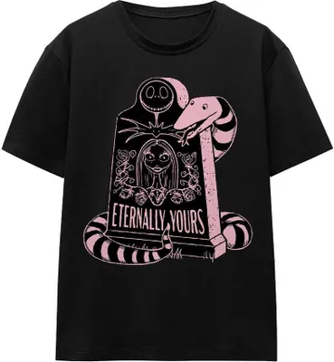 Immagine prodotto di The Nightmare Before Christmas - Maglietta "Eternally Yours" per bambini/donne Unisex - Valentinstag TV17065 (S) (Schwarz)