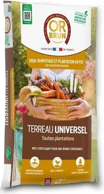 Obrázek produktu pro Univerzální zemina Or Brun, 20 l, OBRTUNI20N, pro rostliny v interiéru i exteriéru