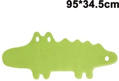 Produktbild von Rutschfeste Badematte für Kinder, rutschfeste Badewannenmatte, Duschmatte für Kinder, weicher Gummi, maschinenwaschbar, Krokodilmuster (95 cm x 34,5 cm)